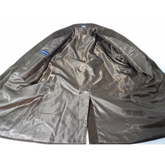 Meeting Street Mens Corduroy Blazer 44L Long Brown Double Button Career Party - Picture 6 of 16